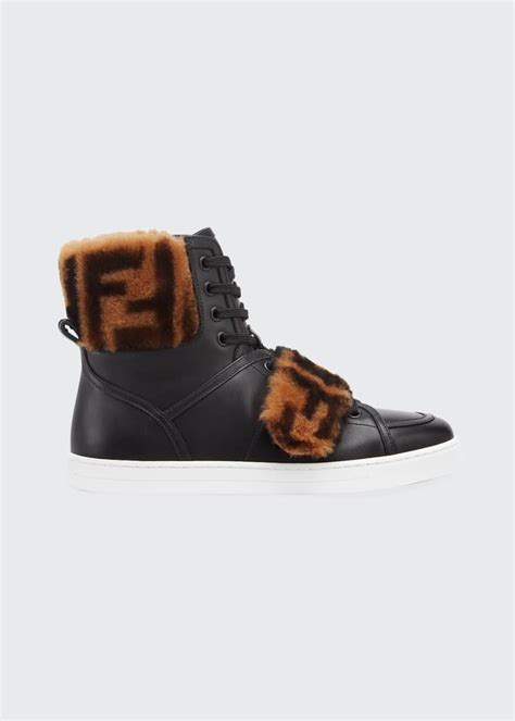 fendi sneakers sales|Fendi shearling sneakers.